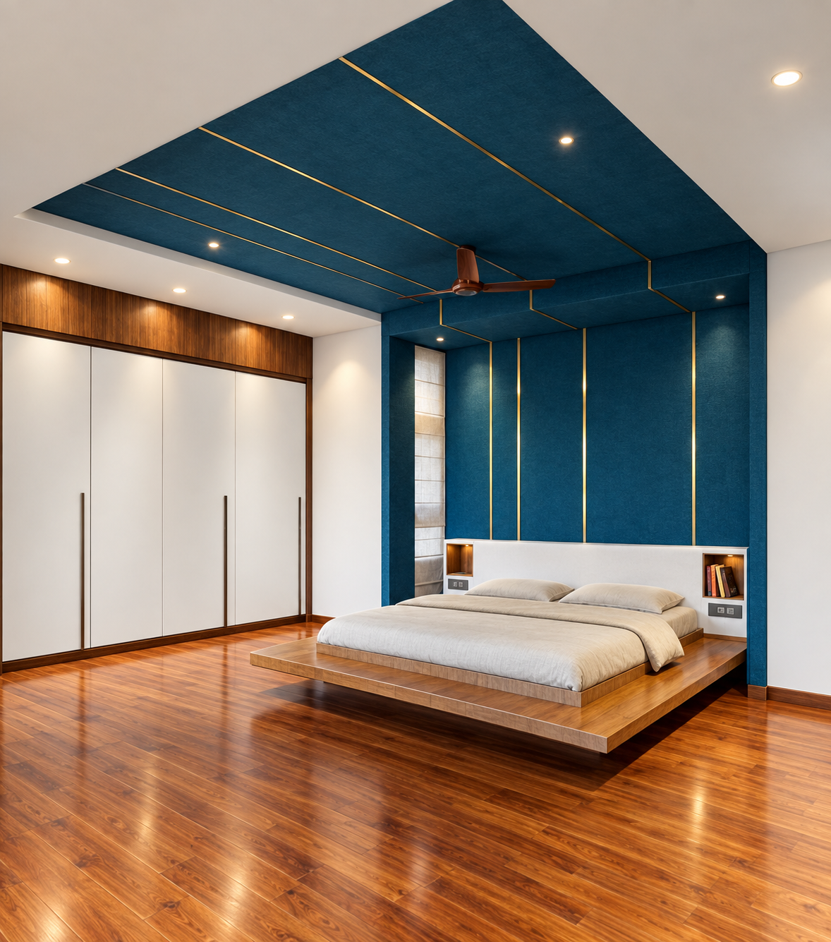 Hinged bedroom wardrobe design